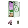 MARSİLYAN™- iPhone 11 Kılıf Nova Işık Özel Seri - Siyah Joko Magic 5D Hayalet Cam + Raze Metal Kamera Lens - SH