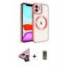 MARSİLYAN™- iPhone 11 Kılıf Nova Işık Özel Seri - Siyah Joko Magic 5D Hayalet Cam + Siyah Raze Metal Kamera Lens