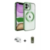MARSİLYAN™- iPhone 11 Kılıf Nova Işık Özel Seri - Siyah Joko Magic 5D Hayalet Cam + Pers Alüminyum Kamera Lens - YL
