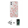MARSİLYAN™- iPhone 11 Kılıf Pusula Form - Şeffaf 360 Full Body Arka Koruyucu + Raze Metal Kamera Lens - GS