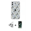 MARSİLYAN™- iPhone 11 Kılıf Pusula Form - Şeffaf 360 Full Body Arka Koruyucu + Raze Metal Kamera Lens - GS