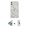 MARSİLYAN™- iPhone 11 Kılıf Pusula Form - Şeffaf Pasifik Cam Ekran Koruyucu + Raze Metal Kamera Lens - KI