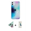 MARSİLYAN™- iPhone 11 Kılıf Pusula Form - Şeffaf Pasifik Cam Ekran Koruyucu + Raze Metal Kamera Lens - KI