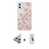 MARSİLYAN™- iPhone 11 Kılıf Pusula Form - Şeffaf Pasifik Cam Ekran Koruyucu + Raze Metal Kamera Lens - KI