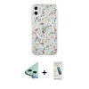 MARSİLYAN™- iPhone 11 Kılıf Pusula Form - Şeffaf Pasifik Cam Ekran Koruyucu + Raze Metal Kamera Lens - MI