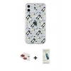 MARSİLYAN™- iPhone 11 Kılıf Pusula Form - Şeffaf Pasifik Cam Ekran Koruyucu + Pers Alüminyum Kamera Lens - KI