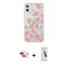 MARSİLYAN™- iPhone 11 Kılıf Pusula Form - Şeffaf Pasifik Cam Ekran Koruyucu + Pers Alüminyum Kamera Lens - KI