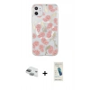 MARSİLYAN™- iPhone 11 Kılıf Pusula Form - Şeffaf Pasifik Cam Ekran Koruyucu + Pers Alüminyum Kamera Lens - YL