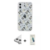 MARSİLYAN™- iPhone 11 Kılıf Pusula Form - Şeffaf Pasifik Cam Ekran Koruyucu + Raze Metal Kamera Lens - GS