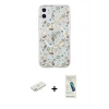 MARSİLYAN™- iPhone 11 Kılıf Pusula Form - Şeffaf Pasifik Cam Ekran Koruyucu + Renkli Kamera Lens Koruma Cam - SI