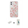 MARSİLYAN™- iPhone 11 Kılıf Pusula Form - Şeffaf Pasifik Cam Ekran Koruyucu + Renkli Kamera Lens Koruma Cam - PE