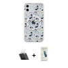 MARSİLYAN™- iPhone 11 Kılıf Pusula Form - Şeffaf Pasifik Cam Ekran Koruyucu + Kamera Lens Koruma Cam - SF