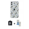 MARSİLYAN™- iPhone 11 Kılıf Pusula Form - Şeffaf Royal Nano Ekran Koruyucu + PVD Metal Kamera Lens - MI