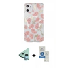 MARSİLYAN™- iPhone 11 Kılıf Pusula Form - Şeffaf Royal Nano Ekran Koruyucu + Raze Metal Kamera Lens - MI