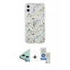 MARSİLYAN™- iPhone 11 Kılıf Pusula Form - Şeffaf Royal Nano Ekran Koruyucu + Raze Metal Kamera Lens - MI