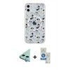 MARSİLYAN™- iPhone 11 Kılıf Pusula Form - Şeffaf Royal Nano Ekran Koruyucu + Raze Metal Kamera Lens - MI