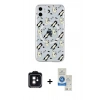 MARSİLYAN™- iPhone 11 Kılıf Pusula Form - Şeffaf Royal Nano Ekran Koruyucu + PVD Metal Kamera Lens - SH