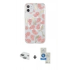 MARSİLYAN™- iPhone 11 Kılıf Pusula Form - Şeffaf Royal Nano Ekran Koruyucu + Pers Alüminyum Kamera Lens - YL