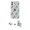 MARSİLYAN™- iPhone 11 Kılıf Pusula Form - Şeffaf Royal Nano Ekran Koruyucu + Pers Alüminyum Kamera Lens - YL