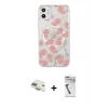MARSİLYAN™- iPhone 11 Kılıf Pusula Form - Şeffaf Uv Polymer Nano Ekran Koruyucu + Pers Alüminyum Kamera Lens - GD