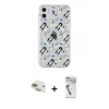 MARSİLYAN™- iPhone 11 Kılıf Pusula Form - Şeffaf Uv Polymer Nano Ekran Koruyucu + Pers Alüminyum Kamera Lens - GD