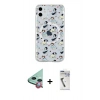 MARSİLYAN™- iPhone 11 Kılıf Pusula Form - Şeffaf Uv Polymer Nano Ekran Koruyucu + Raze Metal Kamera Lens - KI