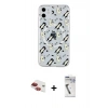 MARSİLYAN™- iPhone 11 Kılıf Pusula Form - Şeffaf Uv Polymer Nano Ekran Koruyucu + Pers Alüminyum Kamera Lens - KI