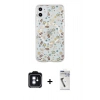 MARSİLYAN™- iPhone 11 Kılıf Pusula Form - Şeffaf Uv Polymer Nano Ekran Koruyucu + PVD Metal Kamera Lens - MI