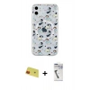 MARSİLYAN™- iPhone 11 Kılıf Pusula Form - Şeffaf Uv Polymer Nano Ekran Koruyucu + Rainbow Kamera Lens Koruma Cam - KI