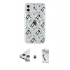MARSİLYAN™- iPhone 11 Kılıf Pusula Form - Şeffaf Uv Polymer Nano Ekran Koruyucu + Raze Metal Kamera Lens - GS