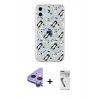 MARSİLYAN™- iPhone 11 Kılıf Pusula Form - Şeffaf Uv Polymer Nano Ekran Koruyucu + Raze Metal Kamera Lens - MR