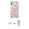 MARSİLYAN™- iPhone 11 Kılıf Pusula Form - Şeffaf Uv Polymer Nano Ekran Koruyucu + Renkli Kamera Lens Koruma Cam - PE