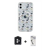 MARSİLYAN™- iPhone 11 Kılıf Pusula Form - Şeffaf Uv Polymer Nano Ekran Koruyucu + PVD Metal Kamera Lens - SH