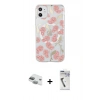 MARSİLYAN™- iPhone 11 Kılıf Pusula Form - Şeffaf Uv Polymer Nano Ekran Koruyucu + Pers Alüminyum Kamera Lens - YL