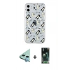 MARSİLYAN™- iPhone 11 Kılıf Pusula Form - Siyah 360 Mat Full Body Arka Koruyucu + Raze Metal Kamera Lens - MI