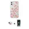 MARSİLYAN™- iPhone 11 Kılıf Pusula Form - Siyah 360 Mat Full Body Arka Koruyucu + Pers Alüminyum Kamera Lens - KI