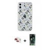 MARSİLYAN™- iPhone 11 Kılıf Pusula Form - Siyah 360 Mat Full Body Arka Koruyucu + Pers Alüminyum Kamera Lens - KI