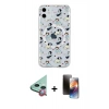 MARSİLYAN™- iPhone 11 Kılıf Pusula Form - Siyah 3D Antistatik Mat Seramik Nano Ekran Koruyucu + Raze Metal Kamera Lens - KI