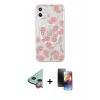 MARSİLYAN™- iPhone 11 Kılıf Pusula Form - Siyah 3D Antistatik Mat Seramik Nano Ekran Koruyucu + Raze Metal Kamera Lens - KI