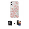 MARSİLYAN™- iPhone 11 Kılıf Pusula Form - Siyah 3D Antistatik Mat Seramik Nano Ekran Koruyucu + PVD Metal Kamera Lens - TU