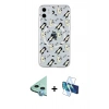 MARSİLYAN™- iPhone 11 Kılıf Pusula Form - Siyah 3D Antistatik Seramik Nano Ekran Koruyucu + Raze Metal Kamera Lens - MI