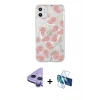 MARSİLYAN™- iPhone 11 Kılıf Pusula Form - Siyah 3D Antistatik Seramik Nano Ekran Koruyucu + Raze Metal Kamera Lens - MR