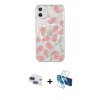 MARSİLYAN™- iPhone 11 Kılıf Pusula Form - Siyah 3D Antistatik Seramik Nano Ekran Koruyucu + Pers Alüminyum Kamera Lens - LT
