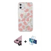 MARSİLYAN™- iPhone 11 Kılıf Pusula Form - Siyah 3D Antistatik Seramik Nano Ekran Koruyucu + Raze Metal Kamera Lens - SH