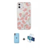 MARSİLYAN™- iPhone 11 Kılıf Pusula Form - Siyah 3D Antistatik Seramik Nano Ekran Koruyucu + Neon Fosforlu Kamera Lens - TU