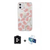 MARSİLYAN™- iPhone 11 Kılıf Pusula Form - Siyah 3D Antistatik Seramik Nano Ekran Koruyucu + PVD Metal Kamera Lens - TU