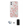MARSİLYAN™- iPhone 11 Kılıf Pusula Form - Siyah 6D Antistatik Mat Seramik Hayalet Nano Ekran Koruyucu + Pers Alüminyum Kamera Lens - GI