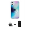 MARSİLYAN™- iPhone 11 Kılıf Pusula Form - Siyah 6D Antistatik Mat Seramik Hayalet Nano Ekran Koruyucu + Kamera Lens Koruma Cam - SF