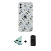 MARSİLYAN™- iPhone 11 Kılıf Pusula Form - Siyah 6D Antistatik Mat Seramik Hayalet Nano Ekran Koruyucu + Raze Metal Kamera Lens - MI