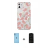 MARSİLYAN™- iPhone 11 Kılıf Pusula Form - Siyah 6D Antistatik Mat Seramik Hayalet Nano Ekran Koruyucu + Neon Fosforlu Kamera Lens - MI